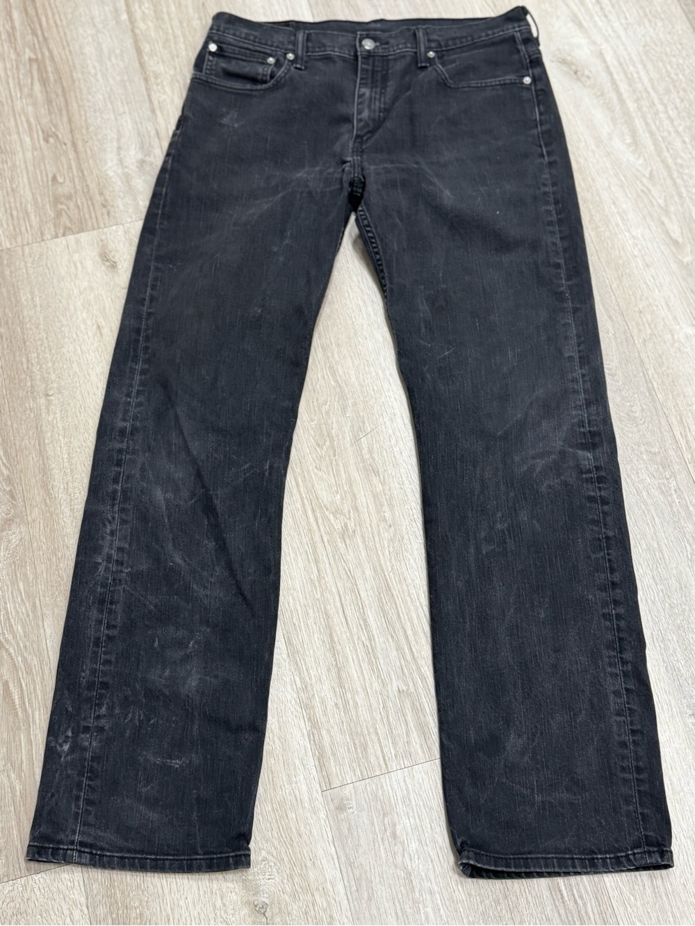 Levi’s 569 Loose Straight Jeans Mens 34x36 Black Denim Baggy Whiskered Y2K - Picture 3 of 6